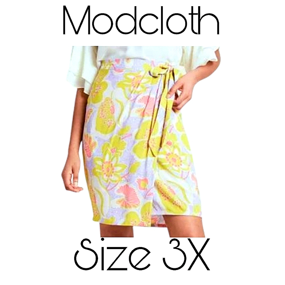 Modcloth Whole Lotta Loveliness Wrap Skirt Floral